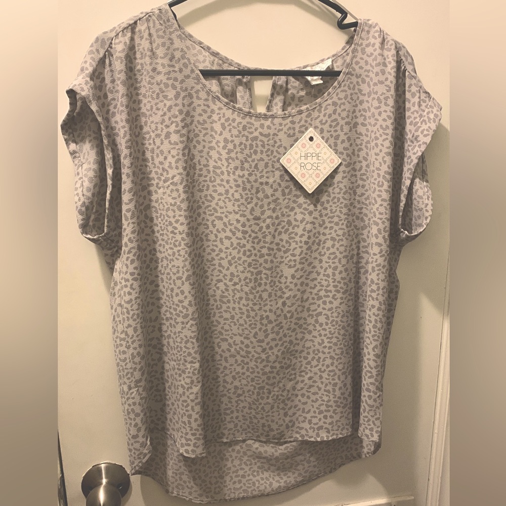NWT Hippie Rose animal print Top XL